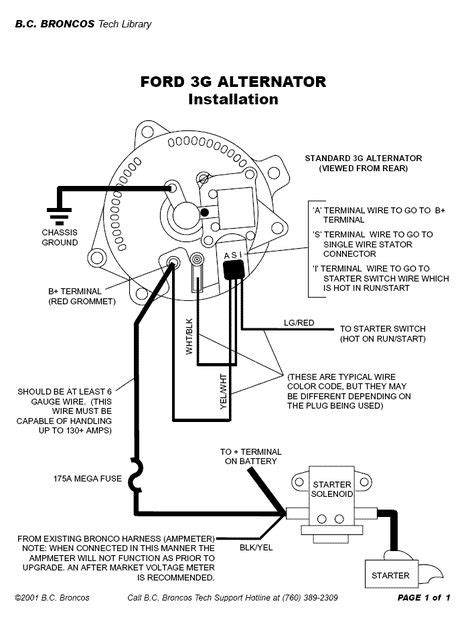 1992 ford mustang alternator diagram 
